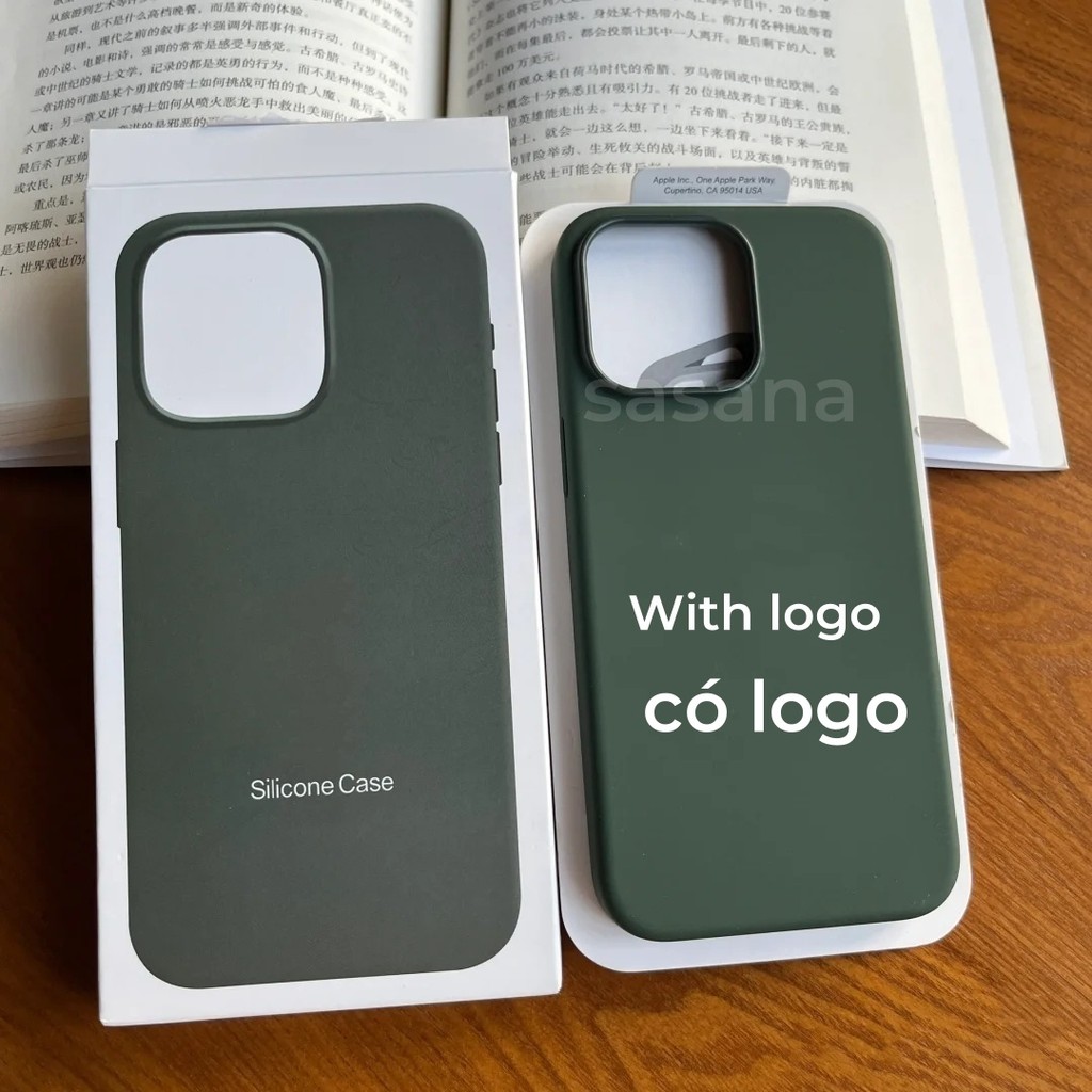 Silicone lỏng từ tính màu xanh lá cây cho iphone 16 / 15 / 14 / 13 / 12 / Pro / Pro Max / plus / mini Vỏ điện thoại chất lượng cao Hoạt hình bật lên