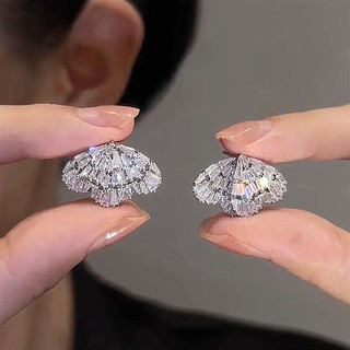 Châu Âu Mỹ ins Bông Tai Bướm Kim Cương Phong Cách Mới Nữ