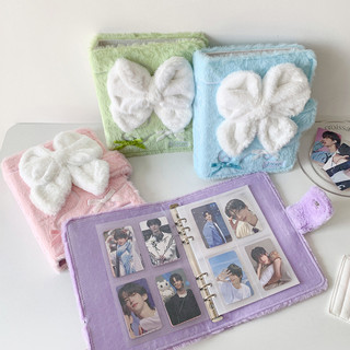 Binder A5 Sổ Đựng Card Lông Mềm Nơ To Gấu Bông Tiểu Thư Album Ảnh Idol Timo VPBL40