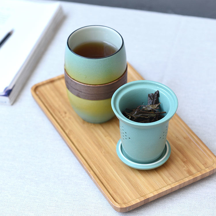 Gốm Sứ Gia Đình / Văn Phòng Giải Trí Trà Trà Trà Tách Nước Có Nắp Lọc 380ml Trà