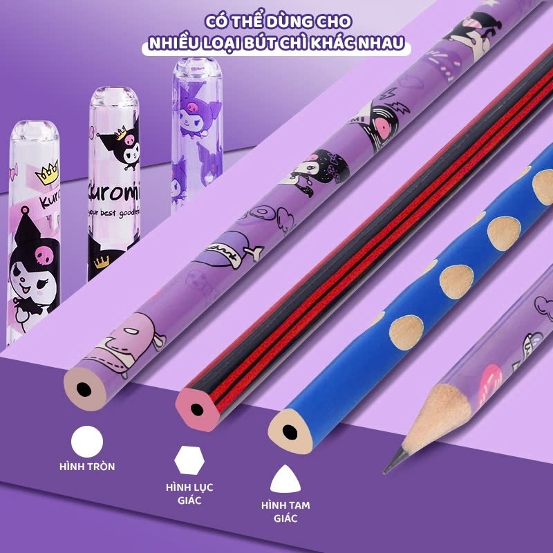 Gọt Bút Chì Quay Tay Tự Động - Chuốt Bút Chì Cao Cấp, Lưỡi Dao Sắc Bền, Nhanh Chóng & An Toàn Cho Bé