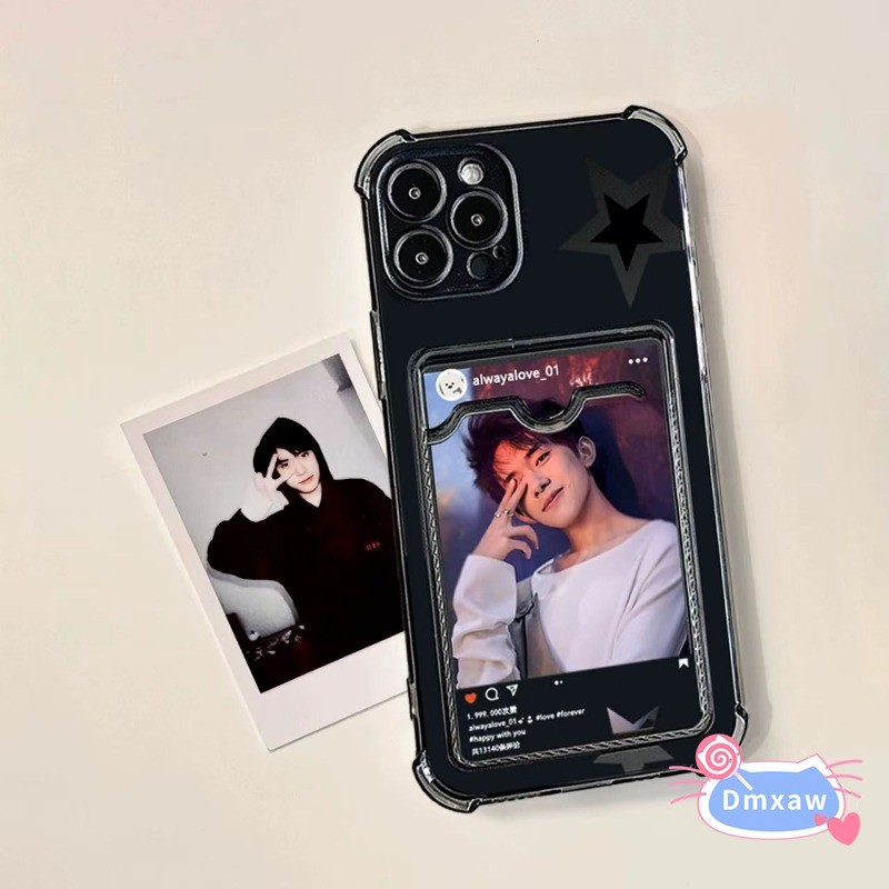 Ốp Điện Thoại Ins Style Star Card Cho OPPO A57 A57S A57E A77 A77S A36 A96 A76 A15S A15 A55 A74 A94 A54 5G 4G Vỏ Bốn Góc Khung Vỏ Mềm Chống Rơi Trong Suốt
