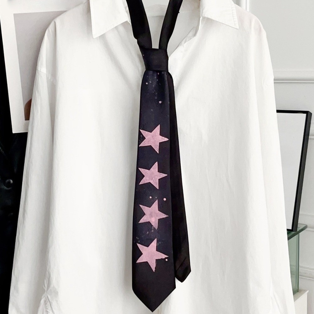LACYES Star Tie, Y2K Sweet Glossy Tie, Casual Có Thể Điều Chỉnh Tay Thắt Lưng Mềm Phù Hợp Với Phụ Kiện