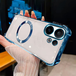 VIVO X200 FE 2025 Ốp Lưng Mới Từ Tính Chống Sốc Trong Suốt Có Vòng Nam Châm 2025 Thiết Kế Mới Vỏ Trong Suốt VIVO X200FE Vỏ Điện Thoại Mềm Siêu Mỏng