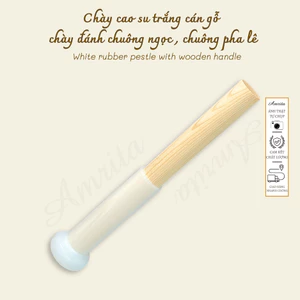 Chày cao su trắng cán gỗ gõ chuông thạch anh và chuông đồng CXNP141
