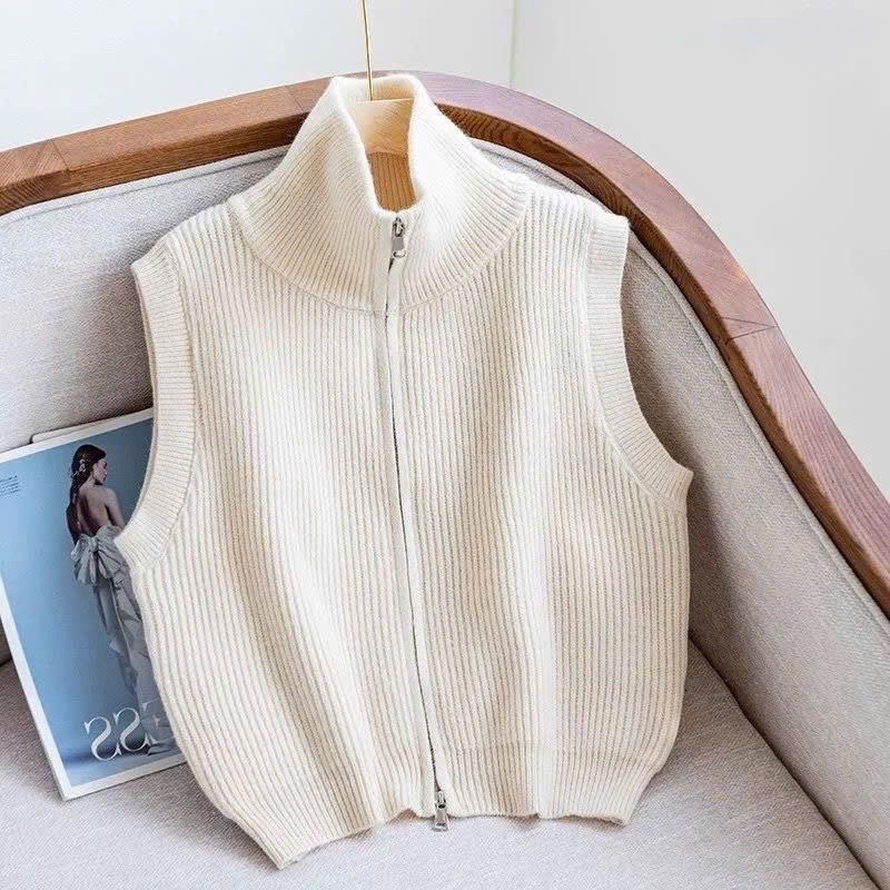 Áo ghile len thu đông phối khóa kéo chất liệu len dệt kim mềm mại hàng cao cấp hottrend MT33 SP371