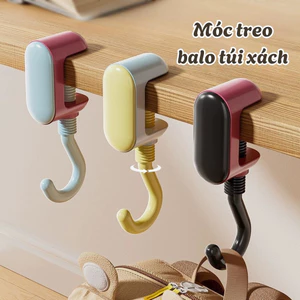 Móc Treo Balo Túi Xách Để Bàn Siêu Chịu Lực DinoHome, Móc Treo Đồ Cạnh Bàn Đa Năng Không Cần Khoan