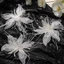 PYCOU Organza Miếng Dán Hoa, Lông Ngọc Trai Pha Lê Hoa DIY May Đề Can, Ren Ethereal Nhiều Lớp Handmade Đính Miếng Dán Thủ Công DIY