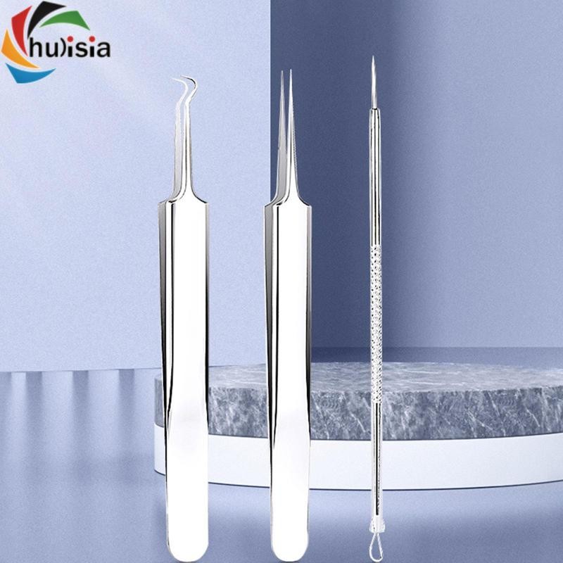 chulisia Comedone Dụng Cụ Loại Bỏ Comedone Kim Dụng Cụ Làm Đẹp Sử Dụng Tại Nhà Nhẹ Có Thể Tái Sử Dụng Nhíp Mặt Cho Nữ Nam Bé Gái trán