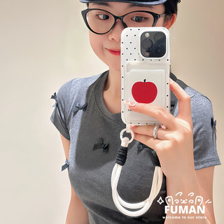 Vỏ Đựng Thẻ Apple Màu Đỏ Cho Vivo iQOO Z10 Z9 Turbo Z10X Z9X Z8 Z8X Z7 Z7X Z6 Z6X Z5 Z5X Z3 Z1 Neo 10 9 8 7 6 5 SE Pro + 3 Vỏ Mềm Có Dây Tay