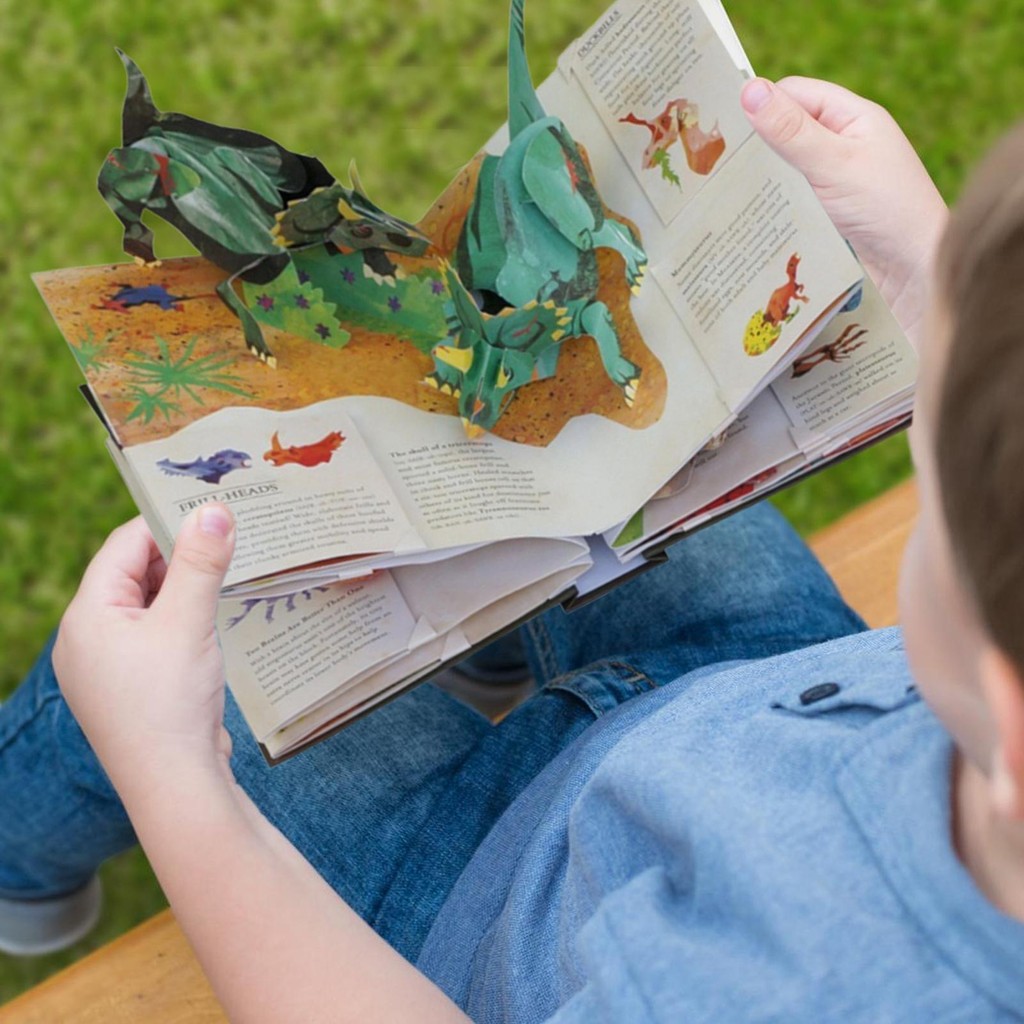 3D Bách khoa toàn thư Khủng long tiền sử Pop-up Sách khủng long Đồ chơi tương tác cho trẻ em Quà tặng học tập