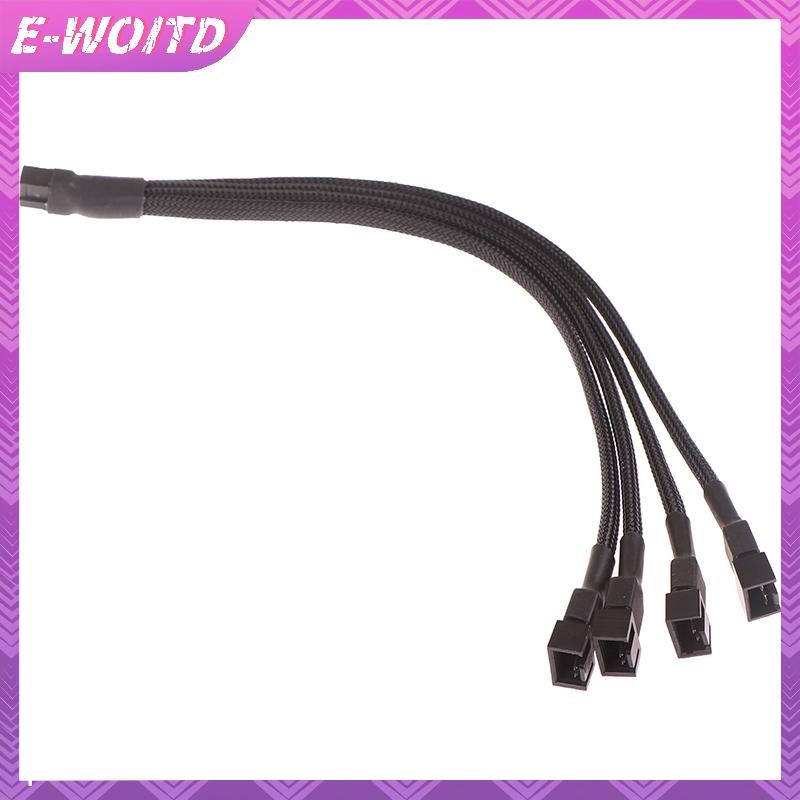 E-woitd 1 Cáp Chia Quạt 4pin Cáp Chuyển Đổi 1 Đến 1 2 3 4 Máy Tính CPU Quạt Chia PC Quạt Nối Dài Cáp Nguồn Phụ Kiện HNVN