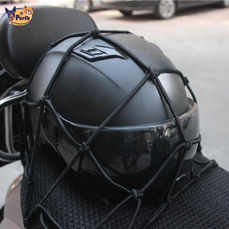 Lưới Hành Lý Xe Máy 6 Móc, Bảo Quản Mũ Bảo Hiểm, 16 X 16 Inch, Dành Cho Xe Đạp, ATV, Đi Xe Đạp