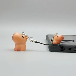 1 Phụ kiện trang trí quyến rũ điện thoại Capybara 3D sáng tạo Thích hợp cho chìa khóa, túi xách và phụ kiện ô tô, túi quyến rũ