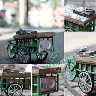 Mô hình gỗ tự lắp ráp DIY- Thế Giới Tí Hon- Hàng Rong- XE BÁN ĐĨA DẠO - HR09 (Sản phẩm chưa kèm keo)