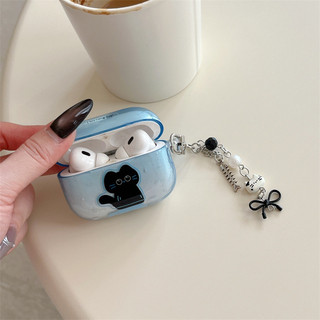 Giọt mưa Mèo đen cho AirPods 1 / 2 3 Pro Pro2 pro3 Airpod4  headphone case AirPods Pro i3 i4 pro3