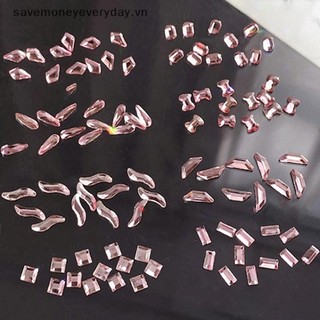 [savemoneyeveryday] 50 Chiếc Kim Cương Flatback Lấp Lánh Nhiều Hình Dạng Móng Tay Nghệ Thuật Kim Cương Giả Trang Trí Quyến Rũ Làm Móng Tay [vn]
