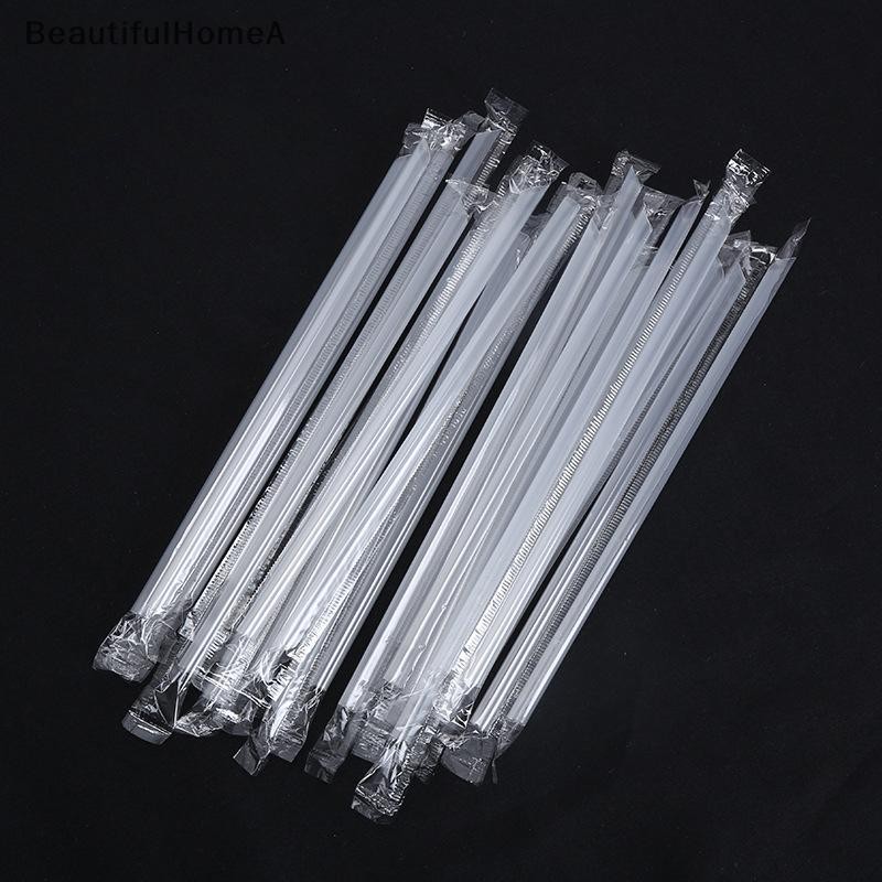 BeautifulHomeA 500 Chiếc DIY Ống Hút Nhựa Dùng Một Lần Ngắn Trong Suốt Nhọn Mỏng Ống Hút Uống Hàng Hóa Phụ Kiện Nhà Bếp VN