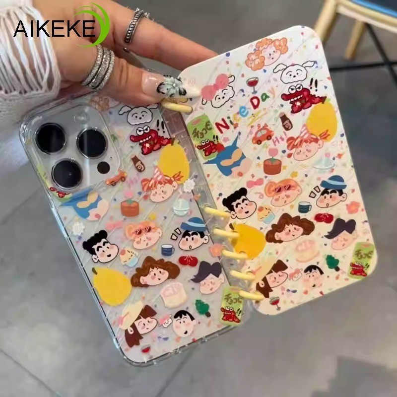Crayon Shin-chan Flip Book Ốp Lưng Điện Thoại Samsung Galaxy A16 A36 A56 A06 A05s F05 M05 S24 S23 S22 S21 S20 Ultra FE 5G 4G Vỏ Hoạt Hình Dễ Thương Kitty Mềm Giá Đỡ Vỏ Trong Suốt
