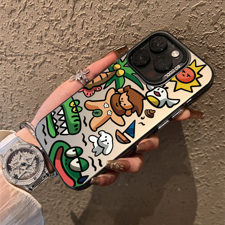 Dành Cho iPhone 16 11 12 13 14 15 Pro Max XR X XS Max 7 8 Plus SE2020 2022 Phim Hoạt Hình Supermaria IMD Sang Trọng Mờ Cứng Chống Sốc