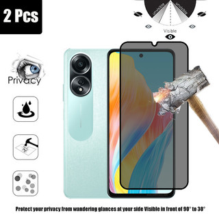 Oppo A58 4G 2 Chiếc Kính Cường Lực Chống Gián Điệp Chất Lượng Cao Kính Cường Lực Bảo Vệ Màn Hình Cho OPPO A3 Pro A79 5G A60 A78 A58 A38 A18 4G Phim Bảo Vệ Kính Chống peeping
