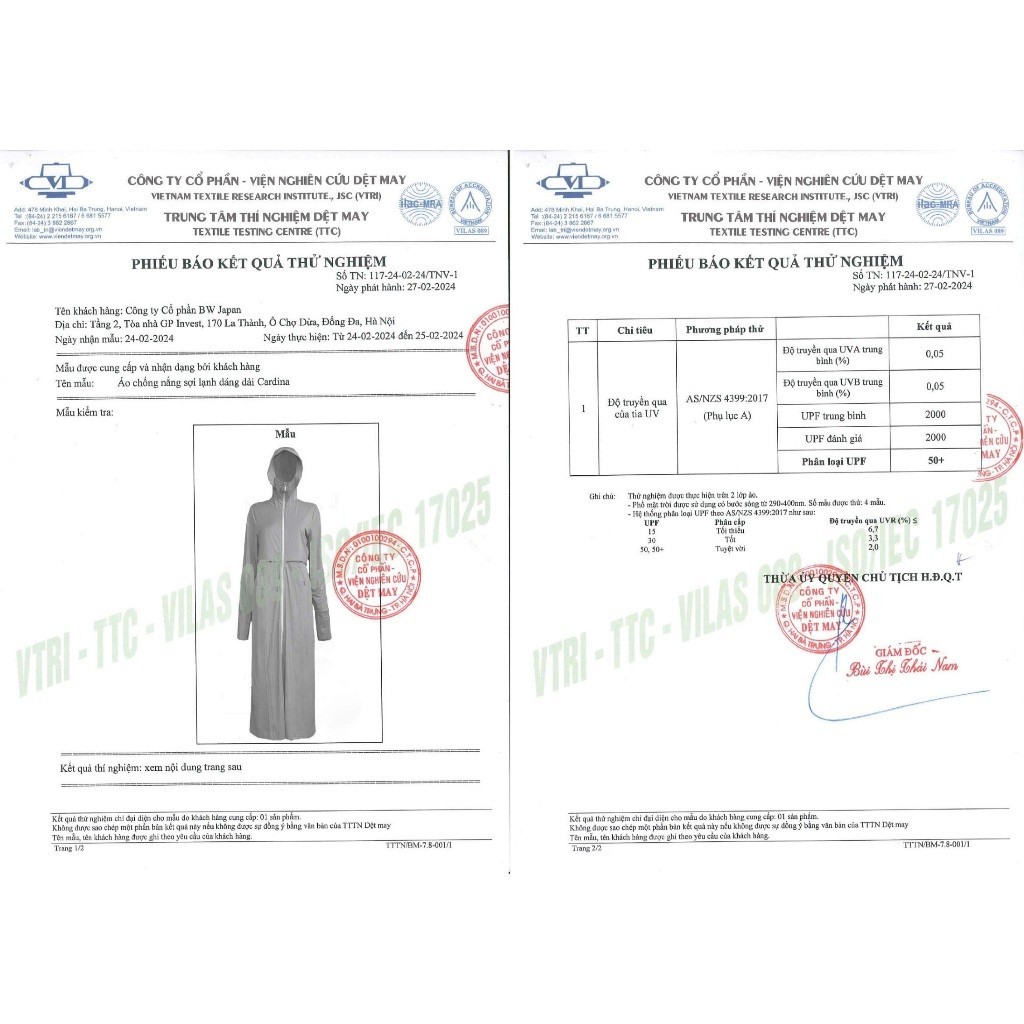 Áo chống nắng nữ CARDINA thiết kế 2 tầng Icetext 2 lớp chống tia cực tím hiệu quả cs UPF  50+4CHT01