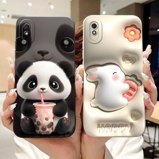 Vỏ bảo vệ ống kính thể thao Xiaomi Redmi 9A 9AT 9i Redmi9A Redmi9i Vỏ điện thoại silicon mềm hoạt hình gấu trúc dễ thương