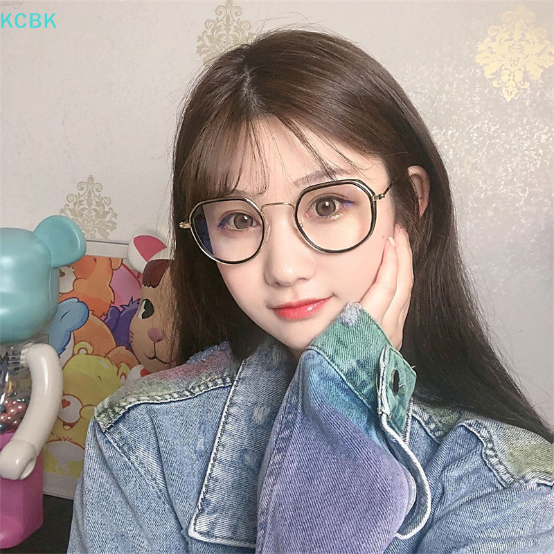 [Kc] CHỐNG BLUE LIGHT CLEAR COMPUTER EYEGLASES SUNGLASES THỜI TRANG RETRO [BK]