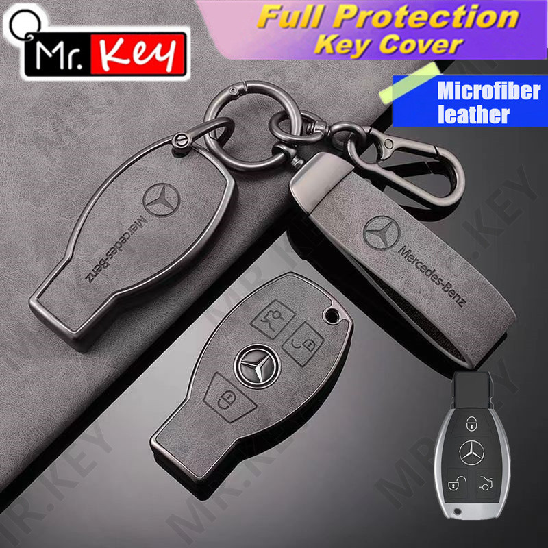 [Mr.key] Hộp đựng chìa khóa da sợi nhỏ cho Mercedes Benz W204 W205 W212 ...