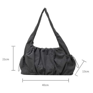 Túi Tote nữ JKDESIGN, Túi vải Nylon nguyên khối dung tích lớn, Túi lớp học một vai bền chất lượng cao