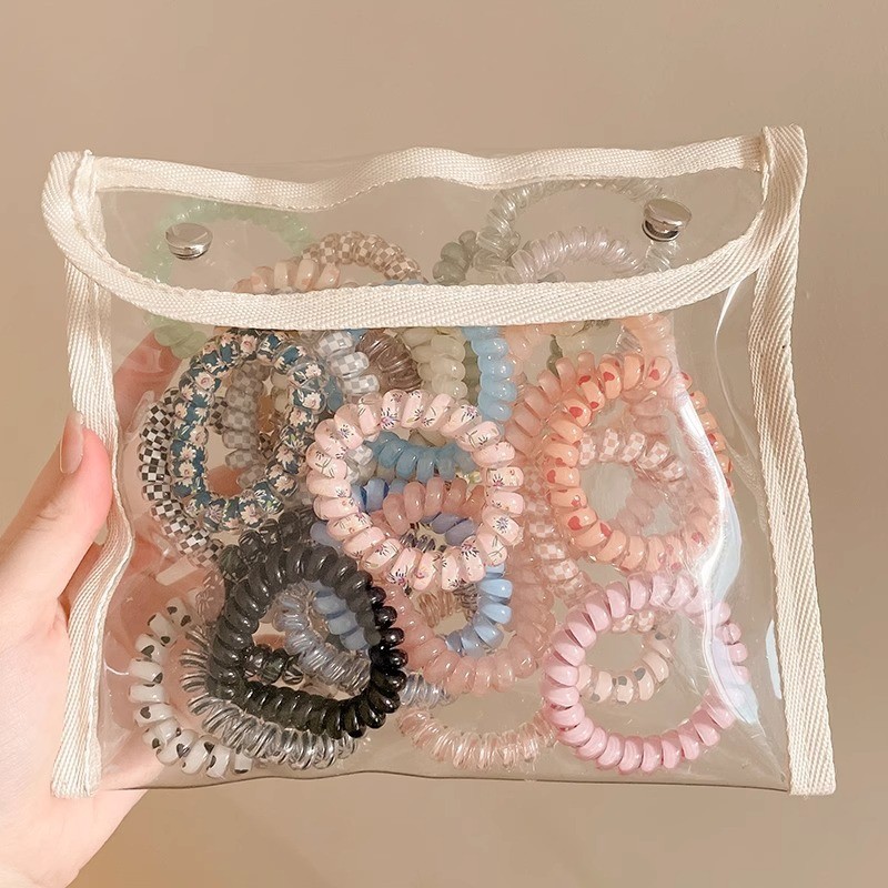 Set 6 Dây Buộc Tóc Lò Xo Co Giãn Tốt Thời Trang Hàn Quốc - Phụ Kiện Tóc