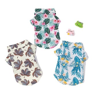 Quần áo chó phong cách Hawaii mùa hè cho chó Shih Tzu Áo sơ mi mèo Puppy Quần áo thú cưng