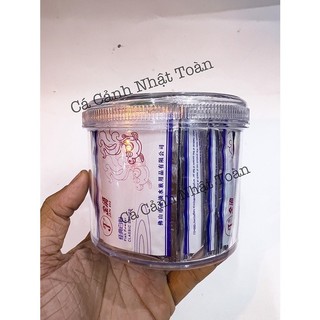 Jindi Viền Xanh Fish Powder men vi sinh làm trong nước bể cá cảnh (gói 5gram)