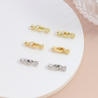 Móc đôi bằng đồng mạ vàng giữ màu, móc ngọc trai đa năng, phụ kiện DIY cho trang sức handmade, vòng tay, dây chuyền, hạt