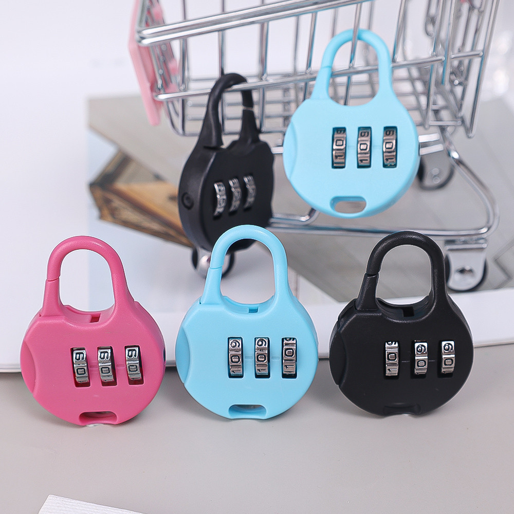 Ổ khóa mật khẩu Vali - Di động, cứng, bền bỉ - Khóa mã kỹ thuật số 3 - Ổ khóa mã ba lô - Khóa bảo mật hộp tiền gửi - Công cụ khóa cửa sổ
