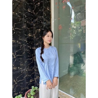 Bà ba viền ngọc, set bà ba lụa (áo kèm quần) thời trang nữ
