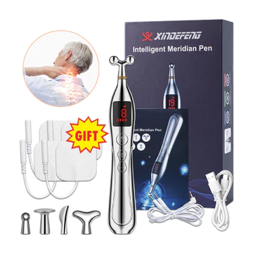 Điện Châm Cứu Bút TENS Điểm Massage Bút Laser Trị Liệu Cơ Thể Máy Mát Xa Cơ Kích Thích Kinh Tuyến Bút Năng Lượng Miếng Lót Massage