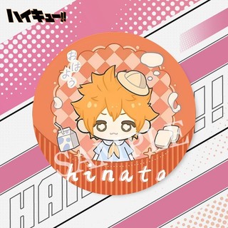 Haikyuu!! Hinata kageyama Kenma Tendo Satori Ushijima Trường Trung Học Bóng Chuyền Tinplate Kim Loại Huy Hiệu Pin Anime Ngoại Vi Sưu Tập Quà Tặng