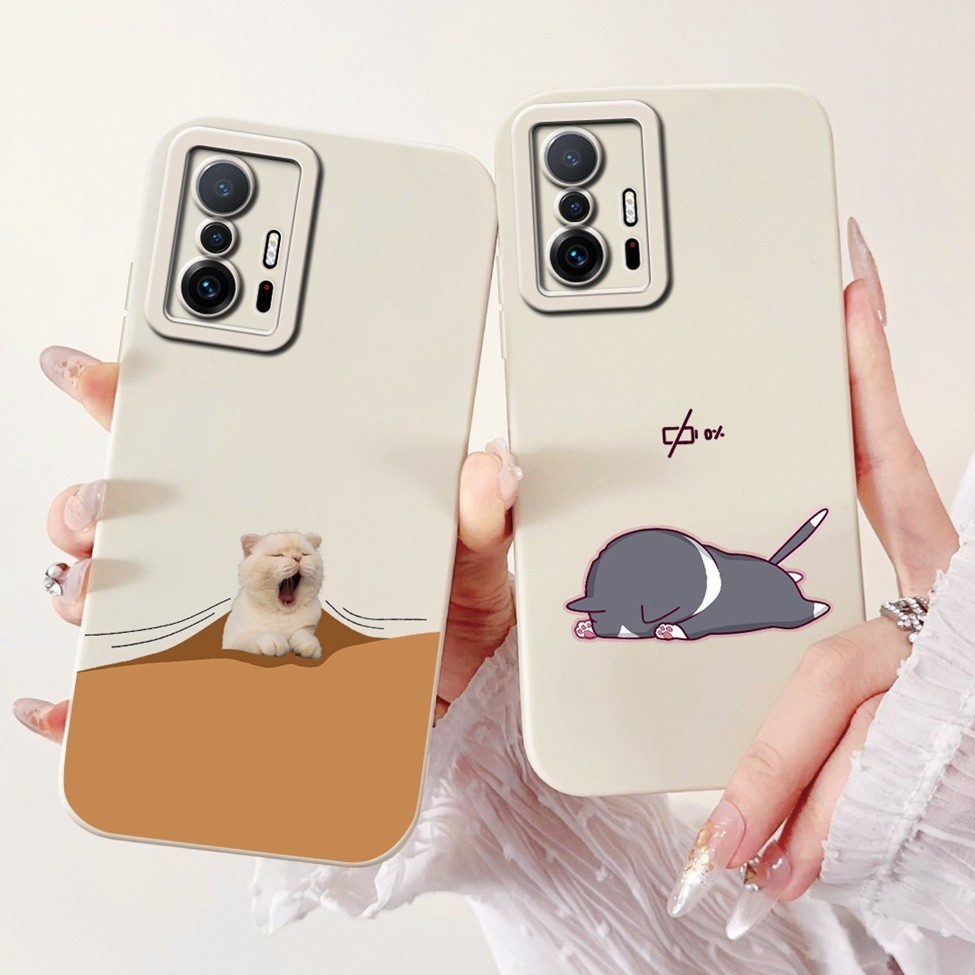 Ốp lưng Xiaomi 11T Pro Mi 11T Hoa thẩm mỹ Thời trang Mèo dễ thương Vỏ điện thoại silicon Xiaomi 11T