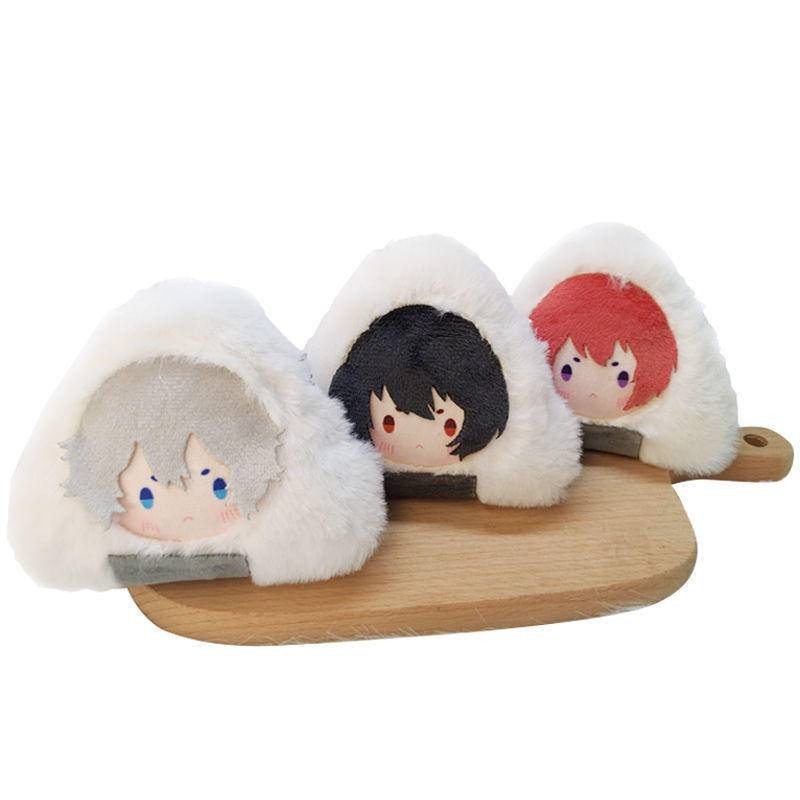 Bộ móc khóa sang trọng Ensemble Stars - Sazanami Ibara, Sakuma Rei, Tsukasa Suou và Himemiya Móc khóa ba lô sang trọng