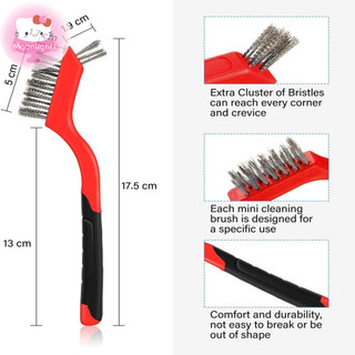 Moonlights Double End Brush Stainles Steel Wire Brush Cleaning Rust Removal Polishing Tool EN