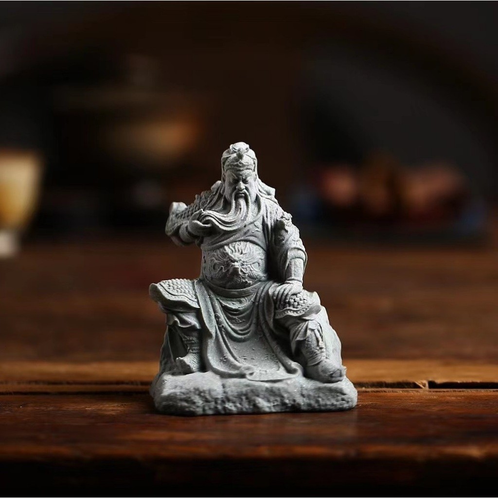 Tượng Quan Vân Trường Bằng Đá Sa Thạch Dùng Trang Trí Chiều Cao 10.7 cm