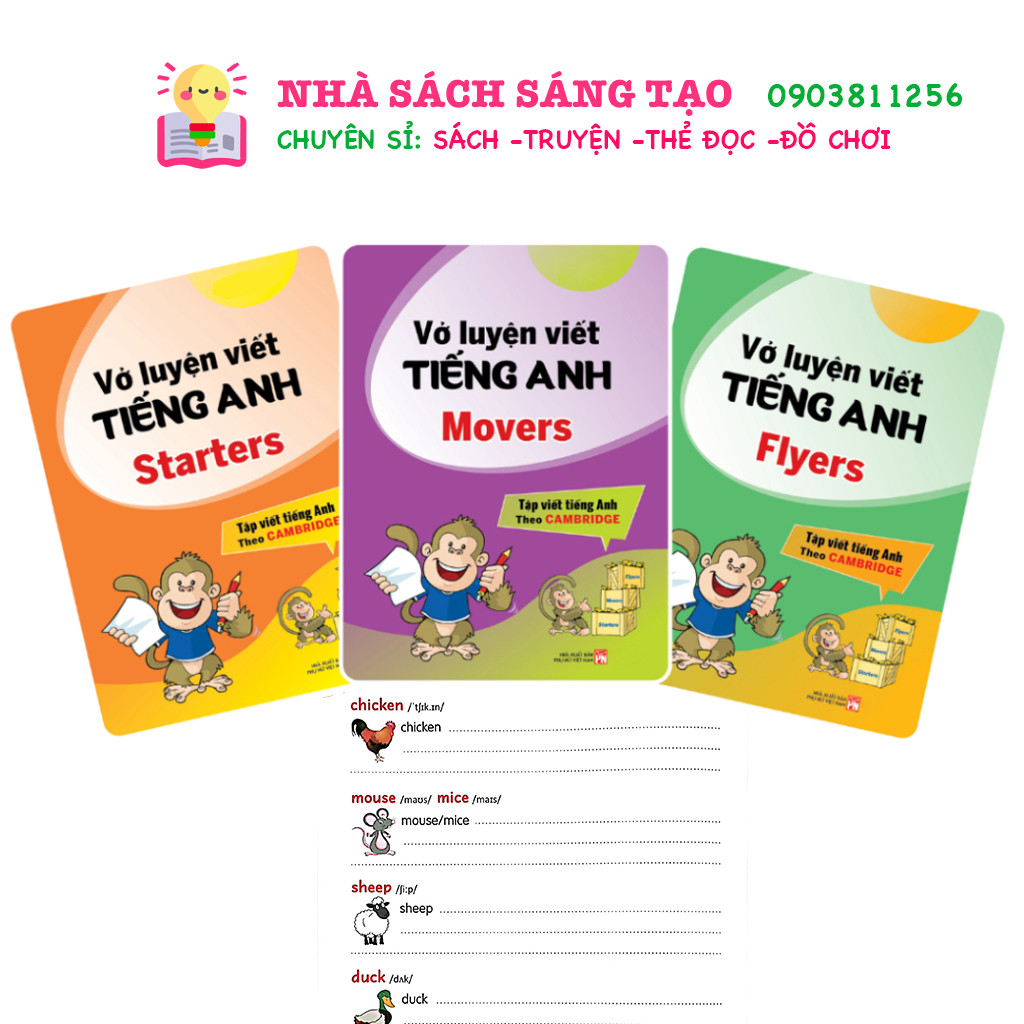 Ảnh Sách - Vở luyện viết tiếng anh : Starters, Movers, Flyers - Tập viết tiếng anh theo Cambridge 1