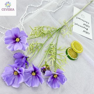 Cành hoa cúc bướm cao 50 cm, nhiều bông, kèm lá trang trí, làm hoa cưới, cổng cưới