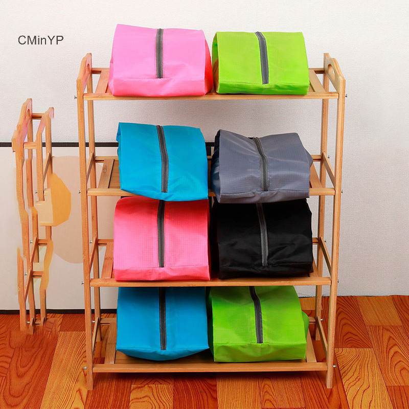 Cminyp Giày Chống Bụi Túi Bảo Quản Đa Năng Có Thể Gập Lại Du Lịch Ngoài Trời Di Động Túi Giày Nylon Túi Chống Thấm Nước Giày Tổ Chức Vinh Quang