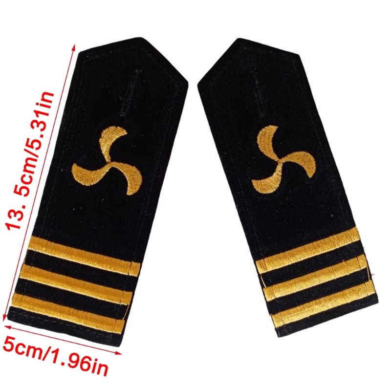 Dasbsug Captain Epaulettes Sọc Phụ Kiện Vai Cho Đồng Phục Phim Truyền Hình Chơi Vai Ban Trang Sức Vai