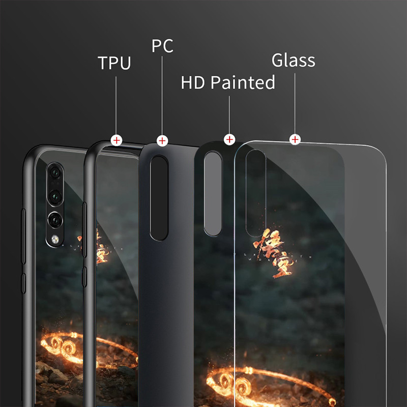 Black myth wukong 02 Kính Cường Lực Ốp Lưng Điện Thoại IPhone 15 14 13 12 11 Pro XS Max Plus Mini X XR 8 7 6s SE2 / 3 Cover