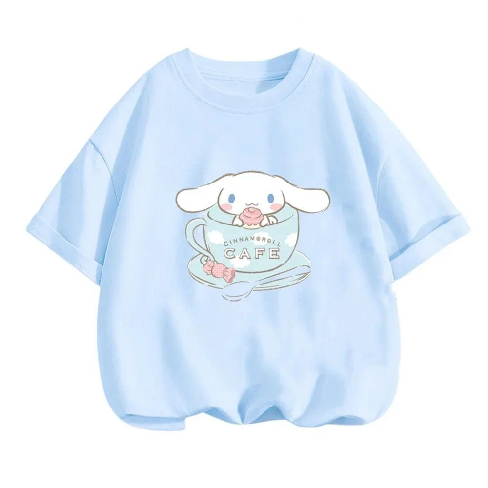 Áo thun cinnamoroll quần áo trẻ em áo thun hoạt hình ngắn tay mùa hè cho bé trai bé gái