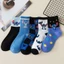 Stitch Tất Hoạt Hình Dễ Thương Nữ Giữa Ống Tất Trẻ Em Anime Ống Dài Tất Nữ Bốn Mùa Hút Mồ Hôi