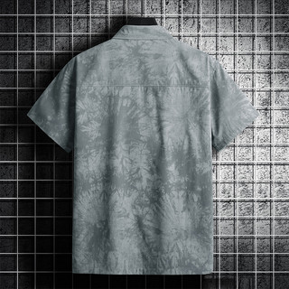 [Plus Size] Áo sơ mi ngắn tay vải lanh Cotton 8XL 7XL dành cho nam mùa xuân Oversize Work Washed In áo chống nhăn